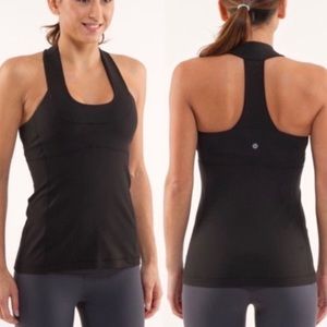 Lululemon Black Scoop Neck Tank Size 8